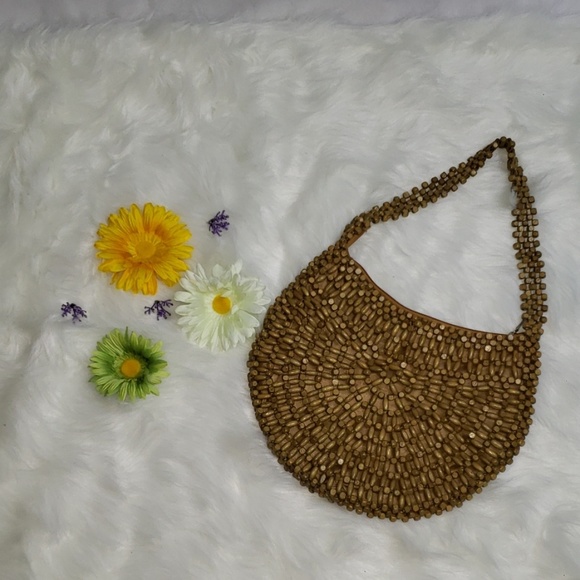Cato Handbags - Cato vintage wood beaded hobo bag🛍